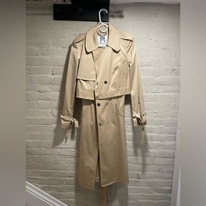 Milly tan trench coat sz L